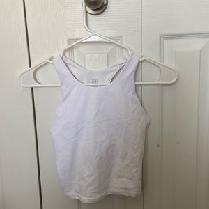 Athleta Girl white cropped top with pads